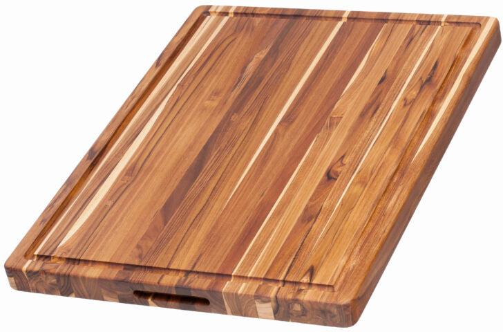 TeakHaus - 24" x 18" x 1.5" Traditional Carving Board Handgrip & Juice Canal - TH108