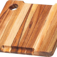 TeakHaus - 8" x 8" Marine Collection Edge Grain Board with Hole & Juice Groove - TH513