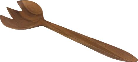 TeakHaus - Teak It Easy 12.5" Teak Salad Serving Spork - TIE-3104