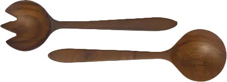 TeakHaus - Teak It Easy 9.5" Teak Salad Serving Set - TIE-3105