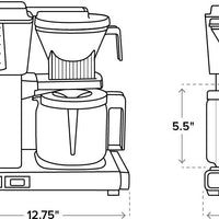 Technivorm - 40 Oz Terracotta Moccamaster KBT Coffee Maker - 53631