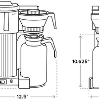 Technivorm - Moccamaster CDT Grand Coffee Maker with Thermal Carafe and Manual Adjust Drip-Stop - 39340