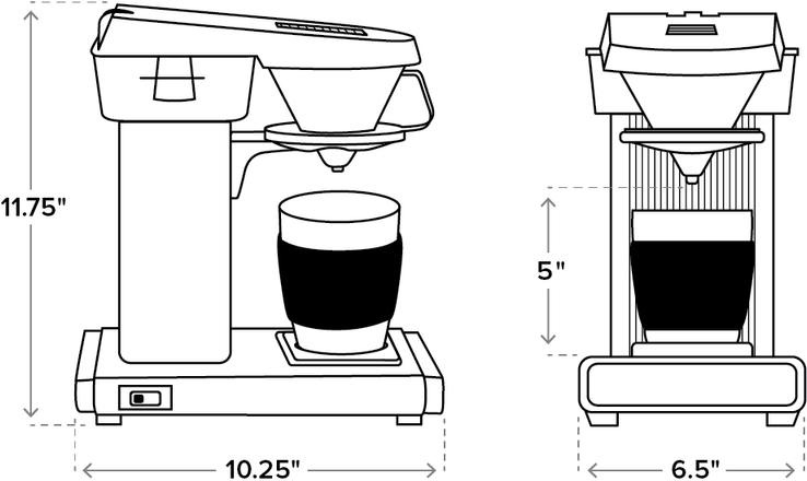 Technivorm - Moccamaster Cup-One Polished Silver Single Serve Coffee Maker with No Drip-Stop - 69212