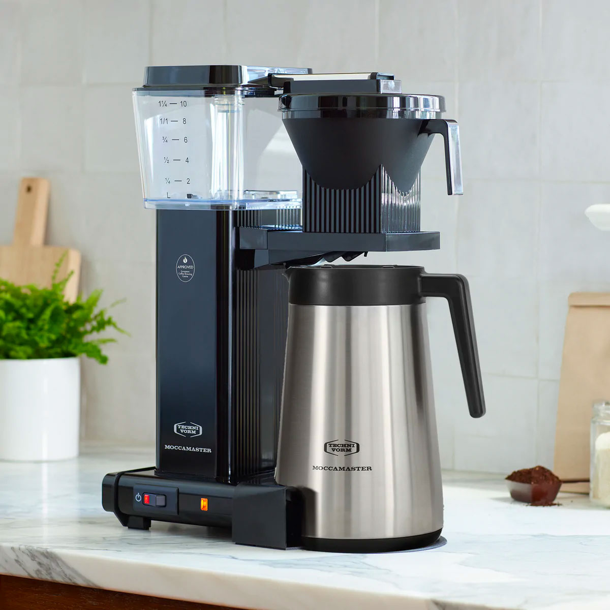 Technivorm - Moccamaster KBGT 40 Oz Black Coffee Maker with Thermal Carafe - 79314