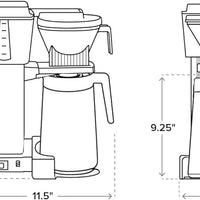 Technivorm - Moccamaster KBGT 40 Oz Black Coffee Maker with Thermal Carafe - 79314