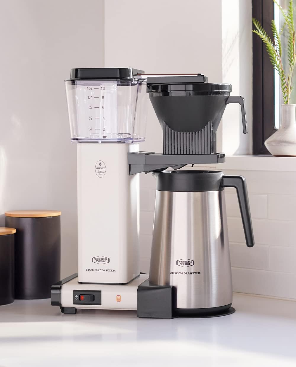 Technivorm - Moccamaster KBGT 40 Oz Off-White Coffee Maker with Thermal Carafe - 79318