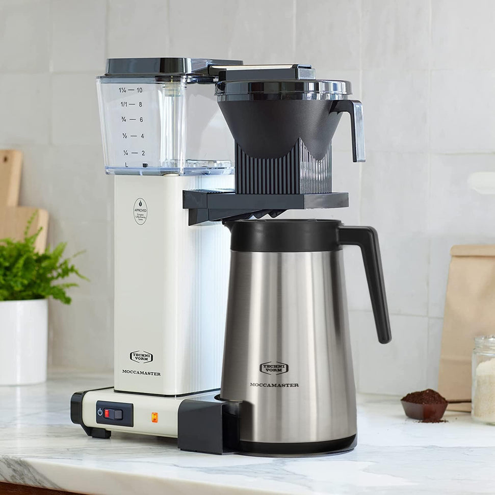 Technivorm - Moccamaster KBGT 40 Oz Off-White Coffee Maker with Thermal Carafe - 79318