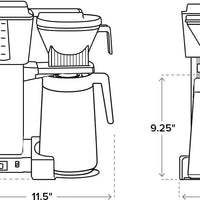 Technivorm - Moccamaster KBGT 40 Oz Off-White Coffee Maker with Thermal Carafe - 79318