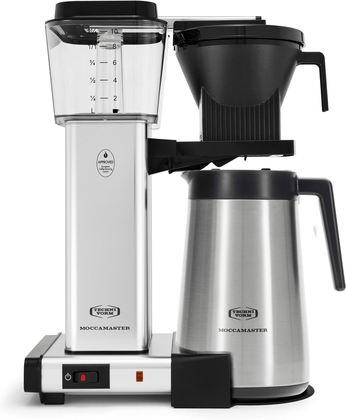 Technivorm - Moccamaster KBGT 40 Oz Polished Silver Coffee Maker With Thermal Carafe - 79312