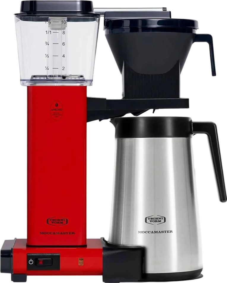 Technivorm - Moccamaster KBGT 40 Oz Red Coffee Maker with Thermal Carafe - 79319
