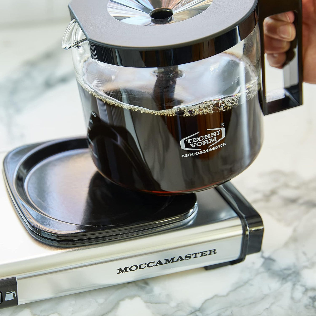 Technivorm - Moccamaster KBGV Select 40 Oz Brushed Brass Coffee Maker with Glass Carafe - 53936