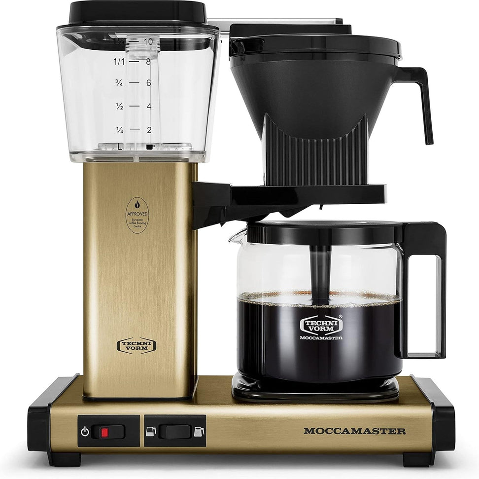 Technivorm - Moccamaster KBGV Select 40 Oz Brushed Brass Coffee Maker with Glass Carafe - 53936