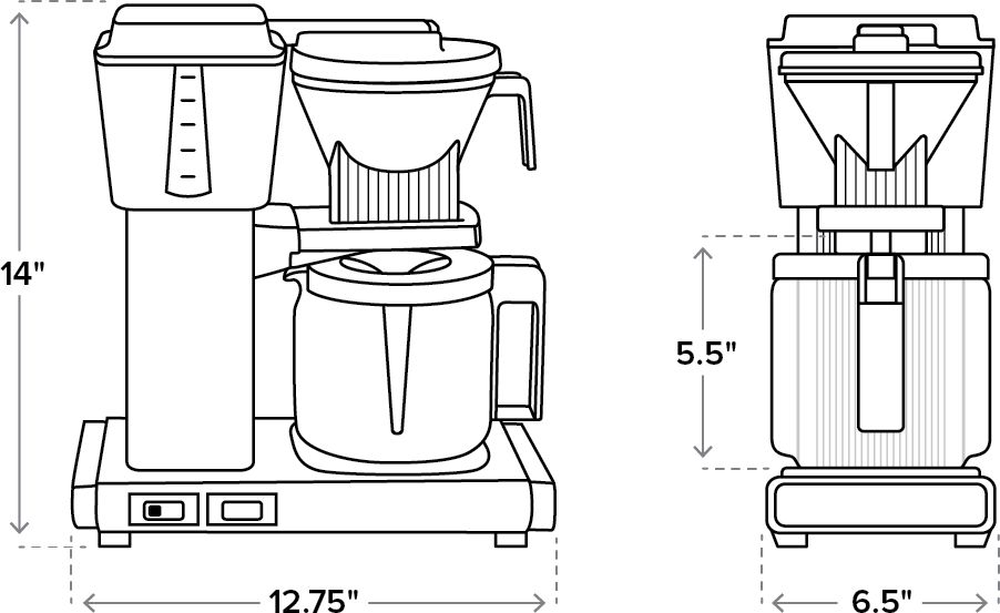 Technivorm - Moccamaster KBGV Select 40 Oz Juniper Coffee Maker with Glass Carafe - 53923