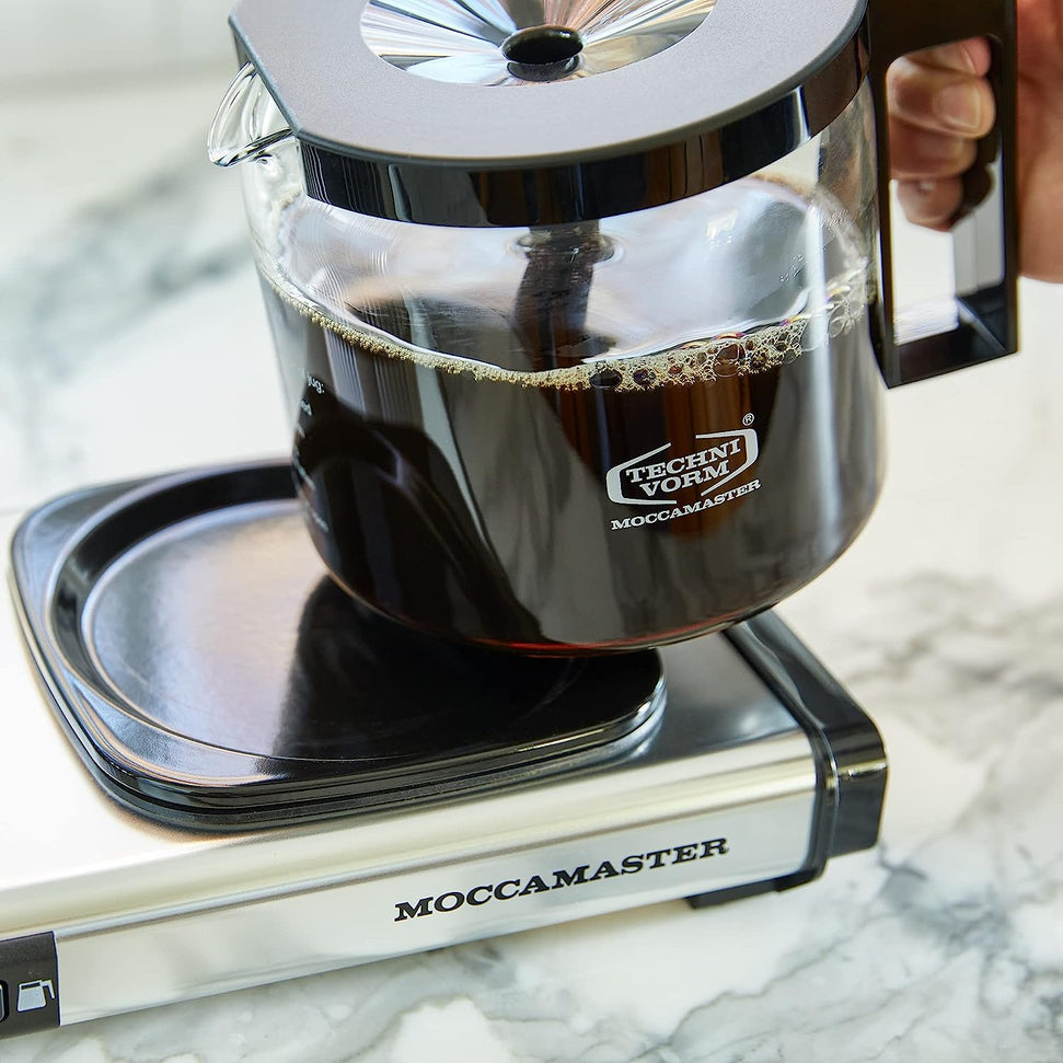 Technivorm - Moccamaster KBGV Select 40 Oz Matte Silver Coffee Maker with Glass Carafe - 53930