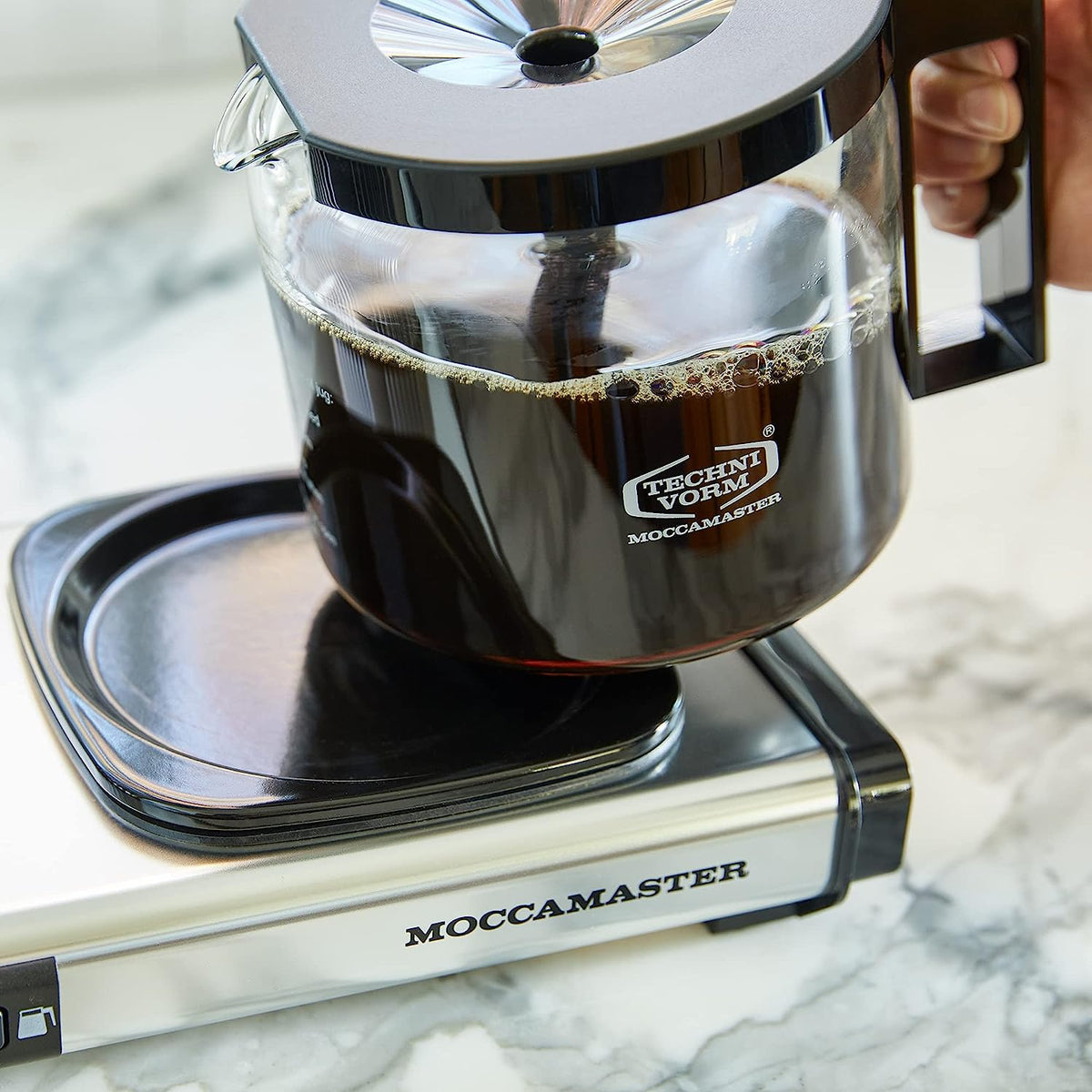 Technivorm - Moccamaster KBGV Select 40 Oz Matte Silver Coffee Maker with Glass Carafe - 53930
