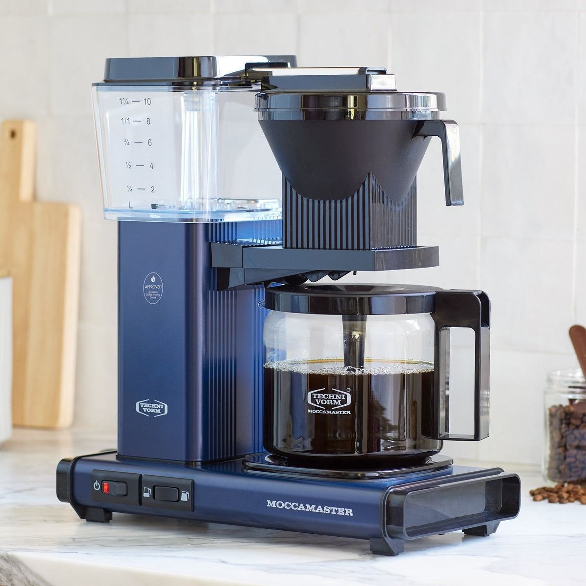 Technivorm - Moccamaster KBGV Select 40 Oz Midnight Blue Coffee Maker with Glass Carafe - 53928