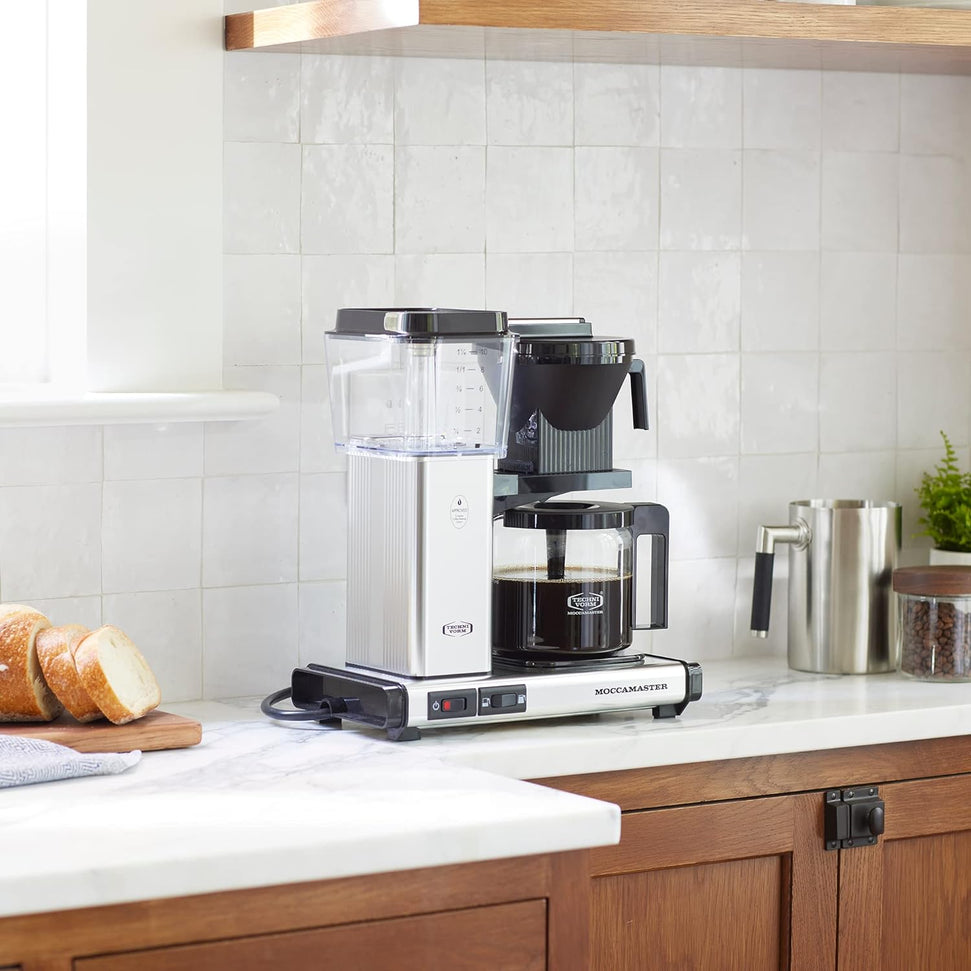 Technivorm - Moccamaster KBGV Select 40 Oz Polished Silver Coffee Maker with Glass Carafe - 53941