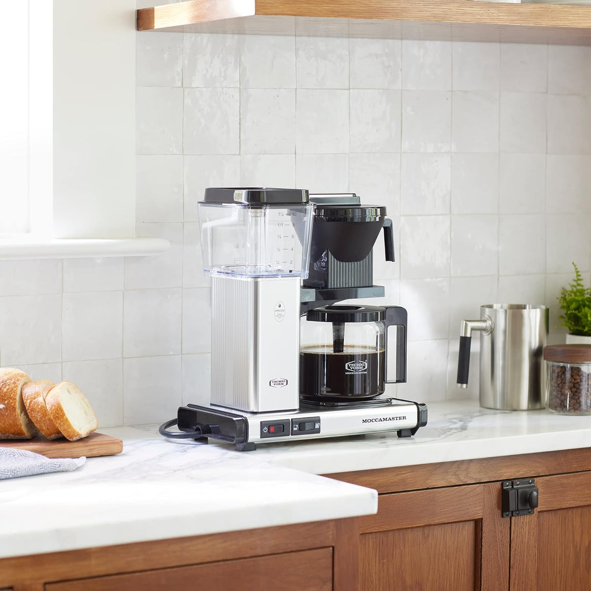 Technivorm - Moccamaster KBGV Select 40 Oz Polished Silver Coffee Maker with Glass Carafe - 53941