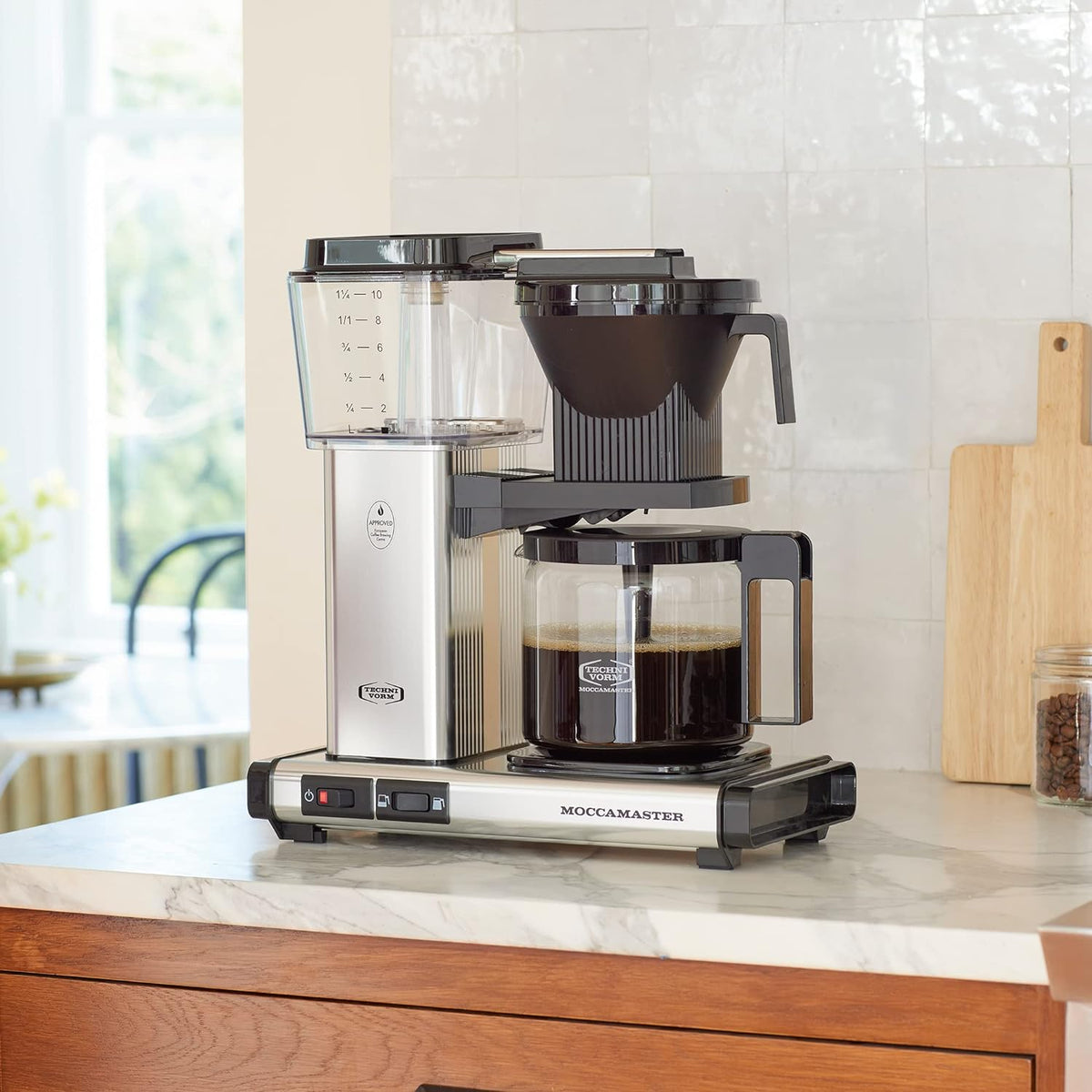Technivorm - Moccamaster KBGV Select 40 Oz Polished Silver Coffee Maker with Glass Carafe - 53941