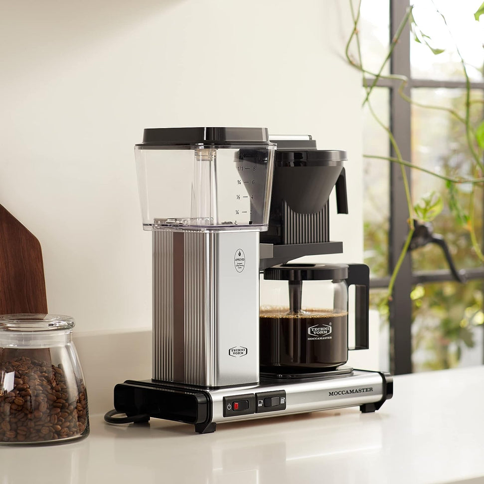 Technivorm - Moccamaster KBGV Select 40 Oz Polished Silver Coffee Maker with Glass Carafe - 53941