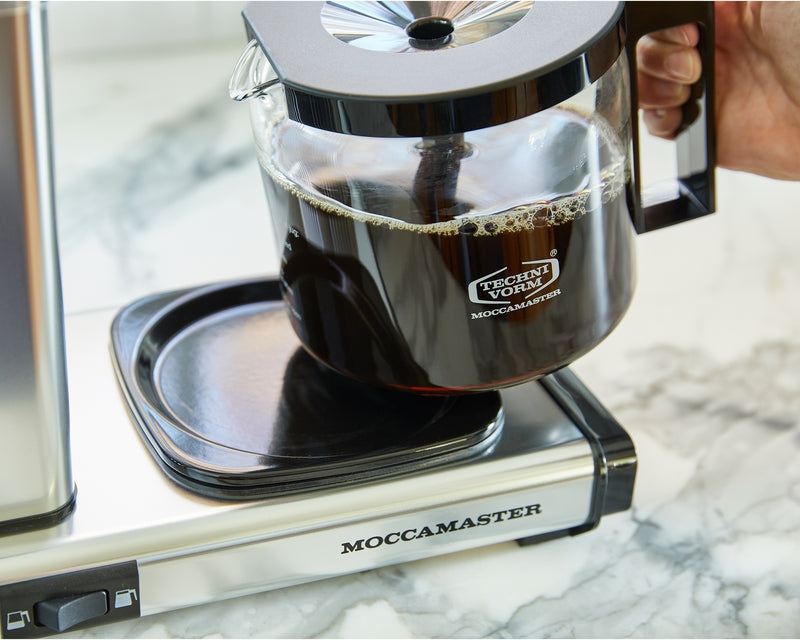 Technivorm - Moccamaster KBGV Select 40 Oz Polished Silver Coffee Maker with Glass Carafe - 53941