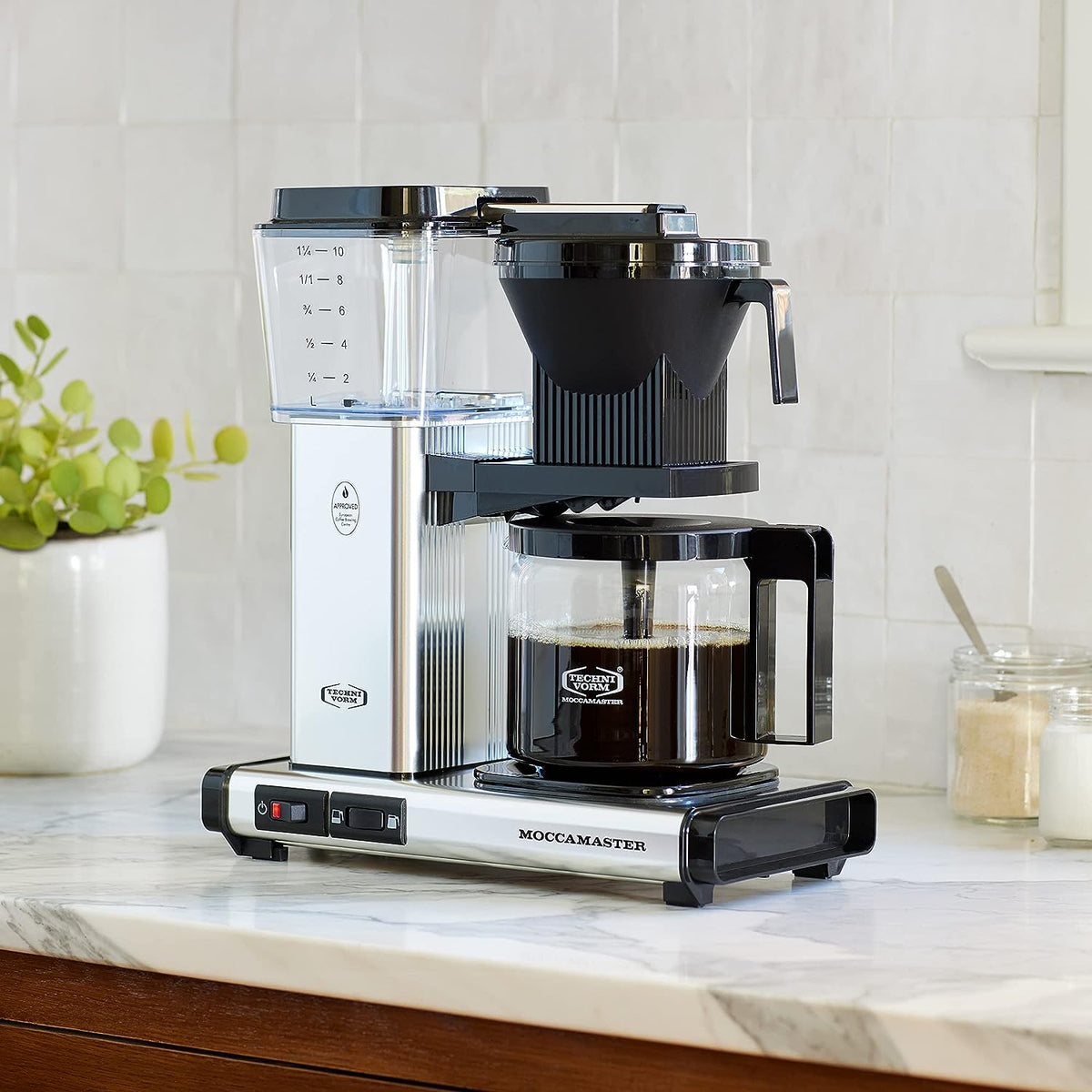 Technivorm - Moccamaster KBGV Select 40 Oz Polished Silver Coffee Maker with Glass Carafe - 53941