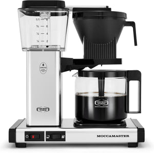 Technivorm - Moccamaster KBGV Select 40 Oz Polished Silver Coffee Maker with Glass Carafe - 53941