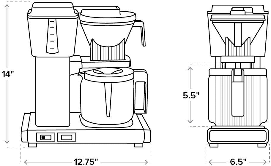 Technivorm - Moccamaster KBGV Select 40 Oz Stone Grey Coffee Maker with Glass Carafe - 53949