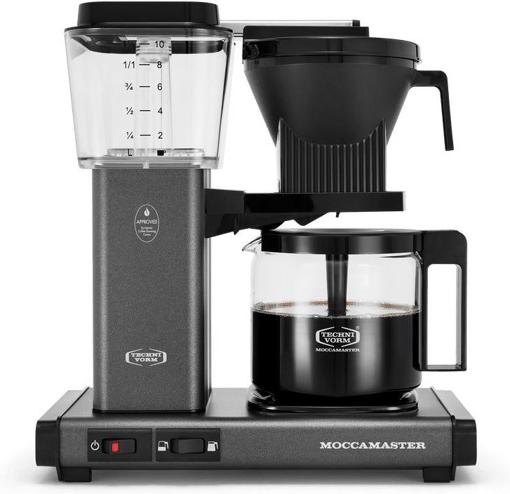 Technivorm - Moccamaster KBGV Select 40 Oz Stone Grey Coffee Maker with Glass Carafe - 53949