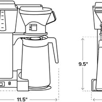 Technivorm - Moccamaster KBT 40 Oz Polished Black Coffee Maker With Thermal Carafe - 79114