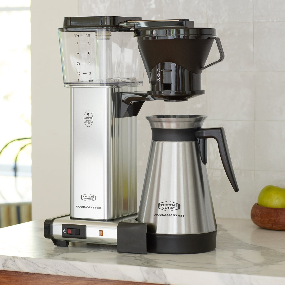 Technivorm - Moccamaster KBT 40 Oz Polished Silver Coffee Maker With Thermal Carafe - 79112