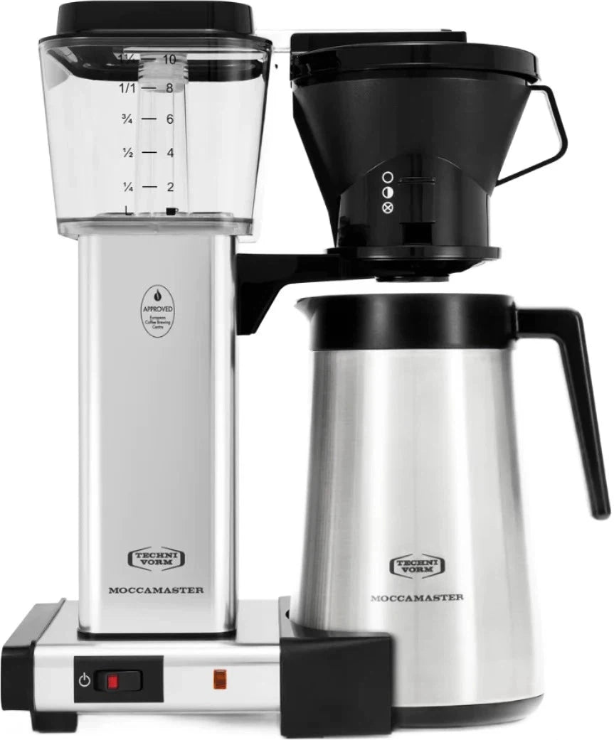 Technivorm - Moccamaster KBT 40 Oz Polished Silver Coffee Maker With Thermal Carafe - 79112