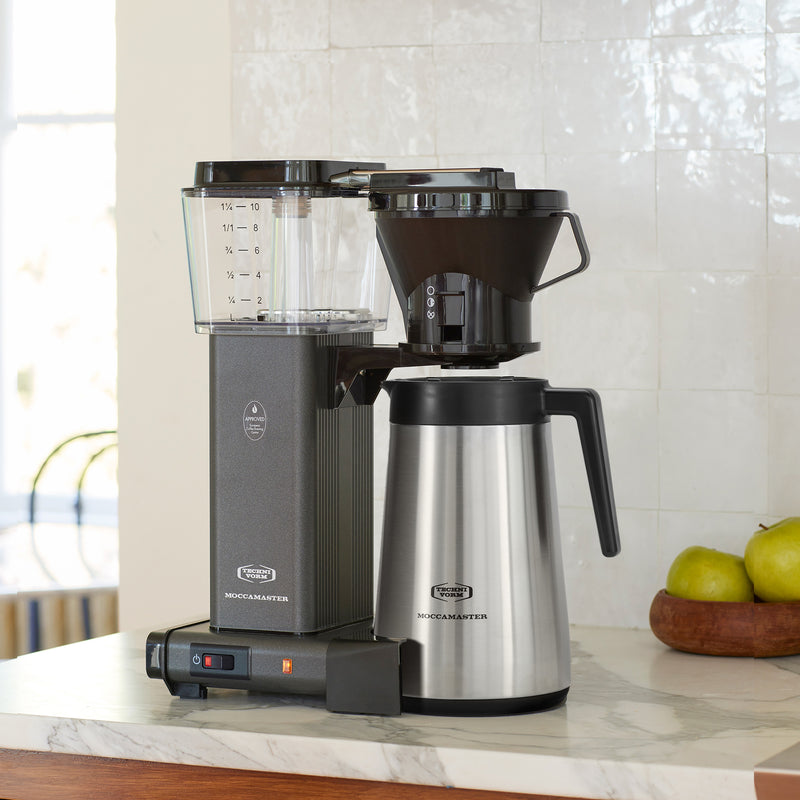 Technivorm - Moccamaster KBT 40 Oz Stone Grey Coffee Maker With Thermal Carafe - 79115