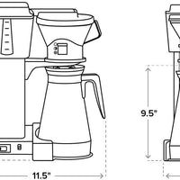 Technivorm - Moccamaster KBT 40 Oz Stone Grey Coffee Maker With Thermal Carafe - 79115