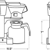 Technivorm - Moccamaster KBTS 32 Oz Polished Silver Coffee Maker With Thermal Carafe - 79212