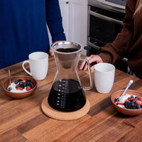 The London Sip - 1200 ml Glass Pour Over Carafe With Reusable Filter - GC1200