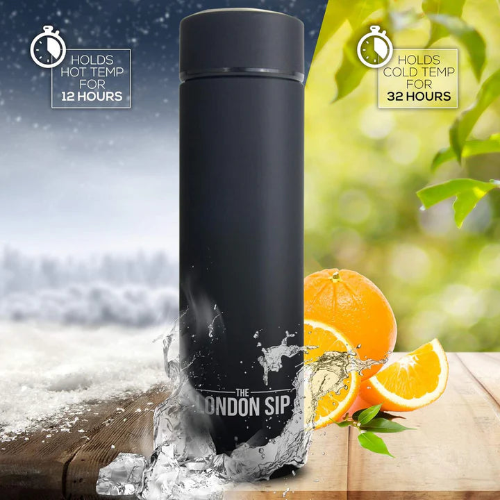 The London Sip - 16 Ounce Black Tea Infuser Bottle - TB16-B