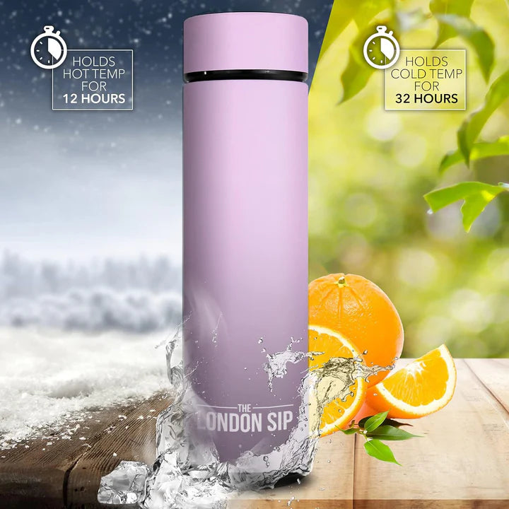 The London Sip - 16 Ounce Lilac Tea Infuser Bottle - TB16-L