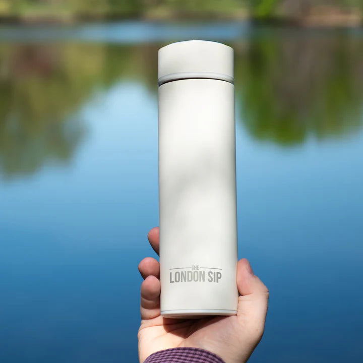 The London Sip - 16 Ounce Pearl White Tea Infuser Bottle - TB16-PRL