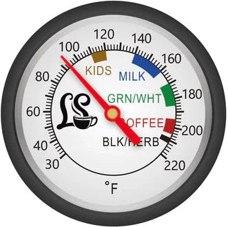 The London Sip - 1.2 L Stainless Steel Silver Kettle With Beverage Thermometer - K1200S