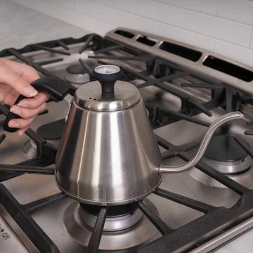 The London Sip - 1.2 L Stainless Steel Silver Kettle With Beverage Thermometer - K1200S