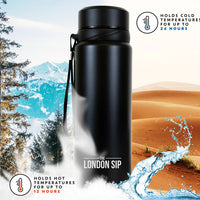 The London Sip - 25 Ounce Black Tea Infuser Bottle - TB25-B