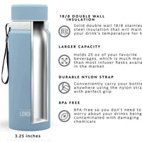 The London Sip - 25 Ounce Blue Sunrise Tea Infuser Bottle - TB25-USR