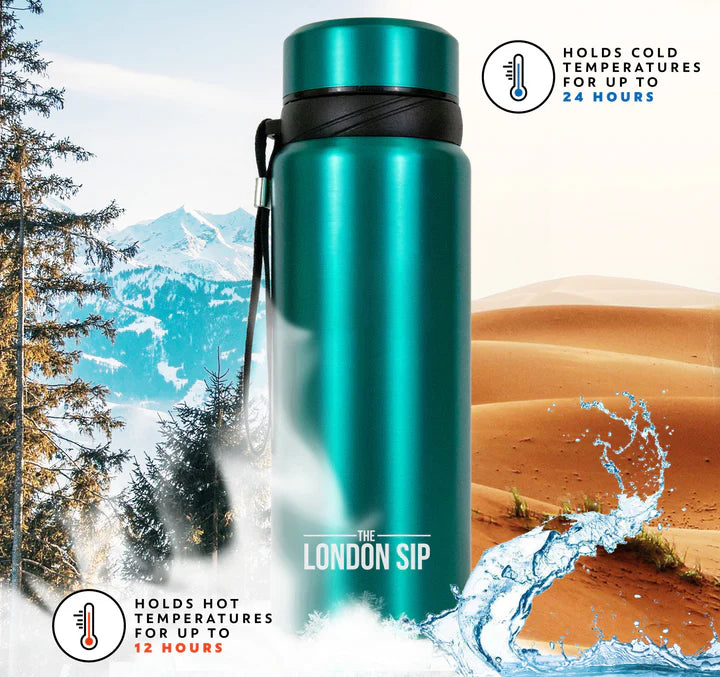 The London Sip - 25 Ounce Blue Tea Infuser Bottle - TB25-U