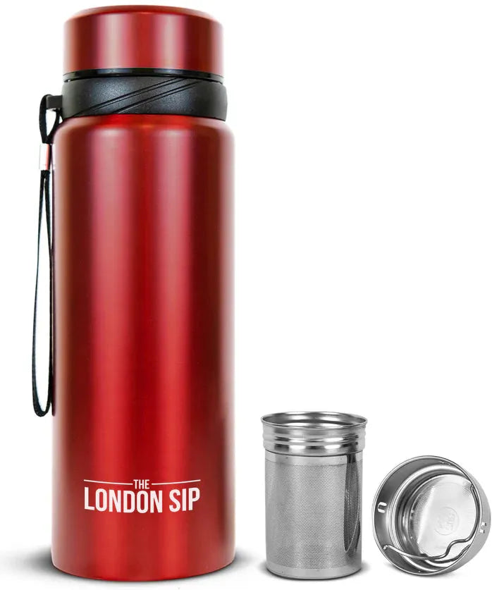 The London Sip - 25 Ounce Red Tea Infuser Bottle - TB25-R