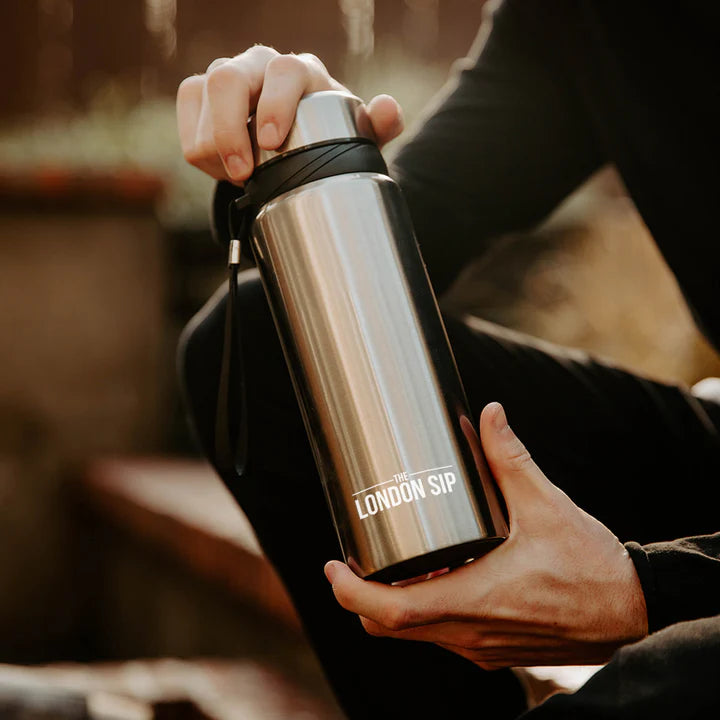 The London Sip - 25 Ounce Silver Tea Infuser Bottle - TB25-S