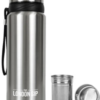 The London Sip - 25 Ounce Silver Tea Infuser Bottle - TB25-S