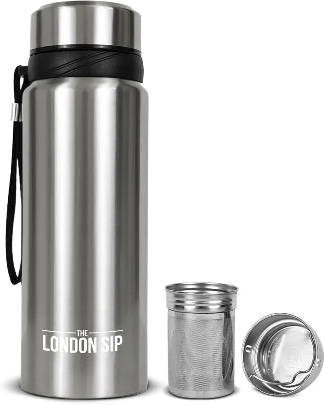 The London Sip - 25 Ounce Silver Tea Infuser Bottle - TB25-S
