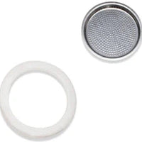 The London Sip - 3 Cup Silver Stainless Steel Stovetop Espresso Coffee Maker - EM3S