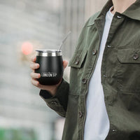 The London Sip - 8 Oz Black Yerba Mate Cup Set - YMC8S-B